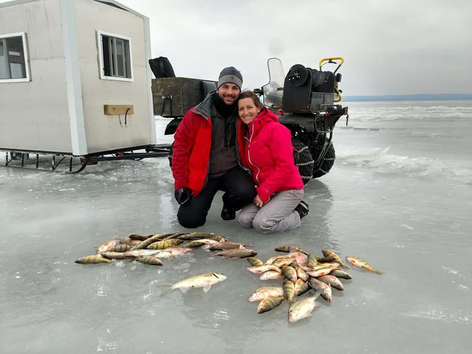 Ice fishing adventure with Great Day Guide Service