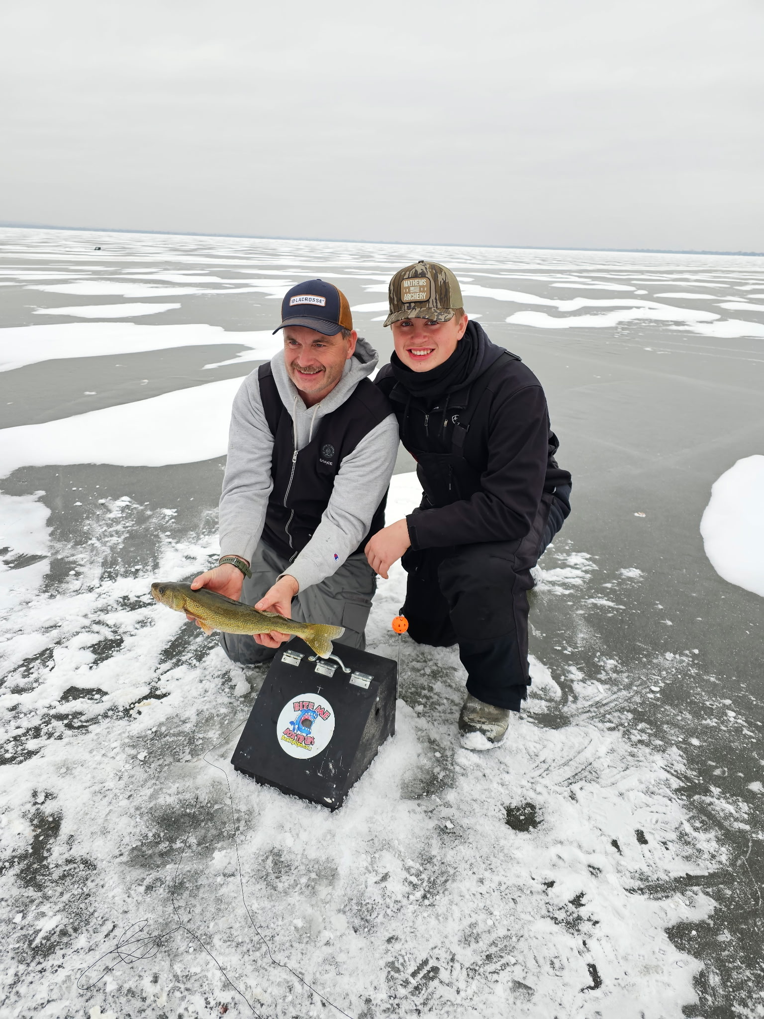 Wisconsin ice fishing with Great Day Guide Service