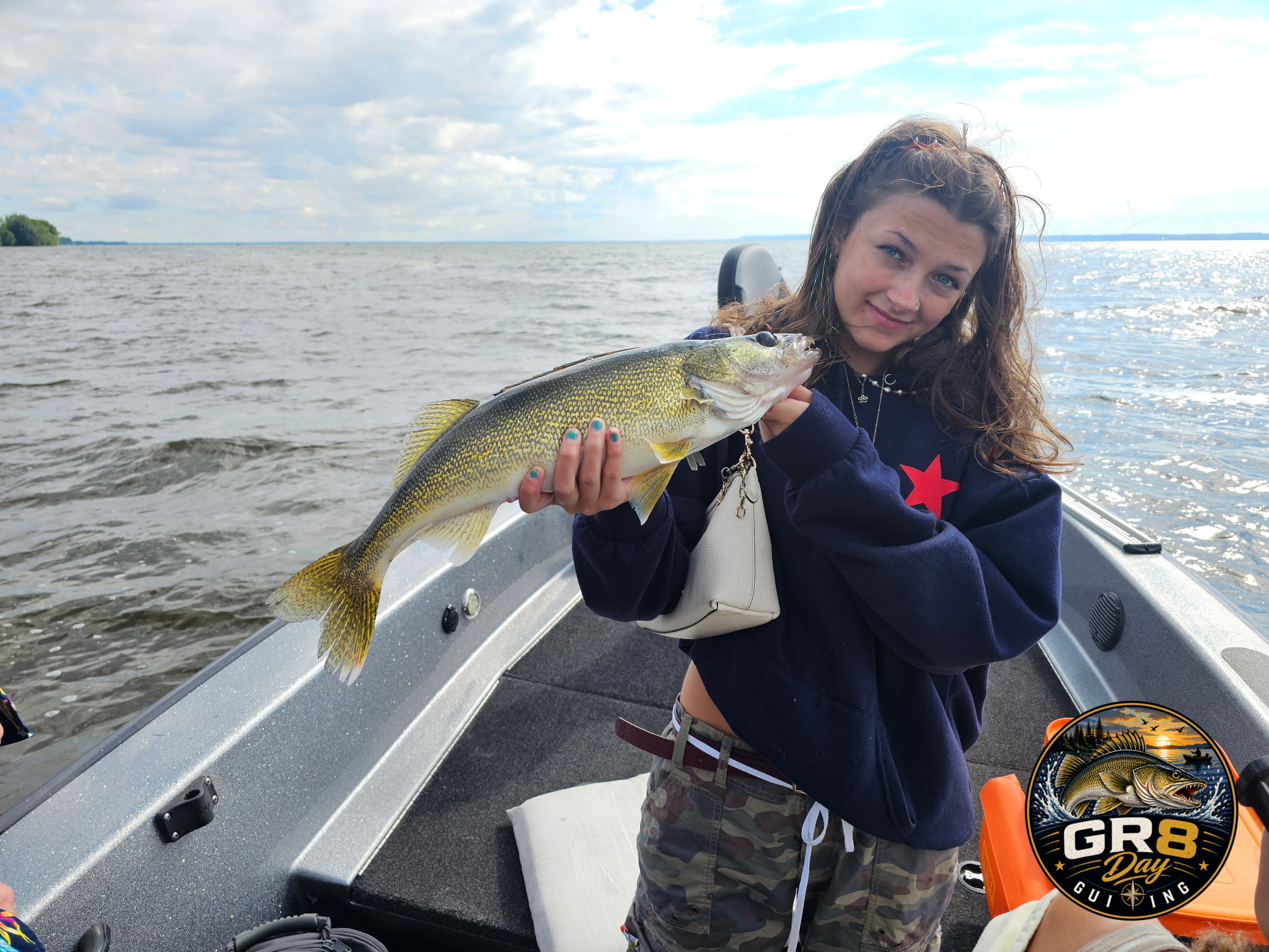 Angler enjoying a Great Day Guide Service fishing trip