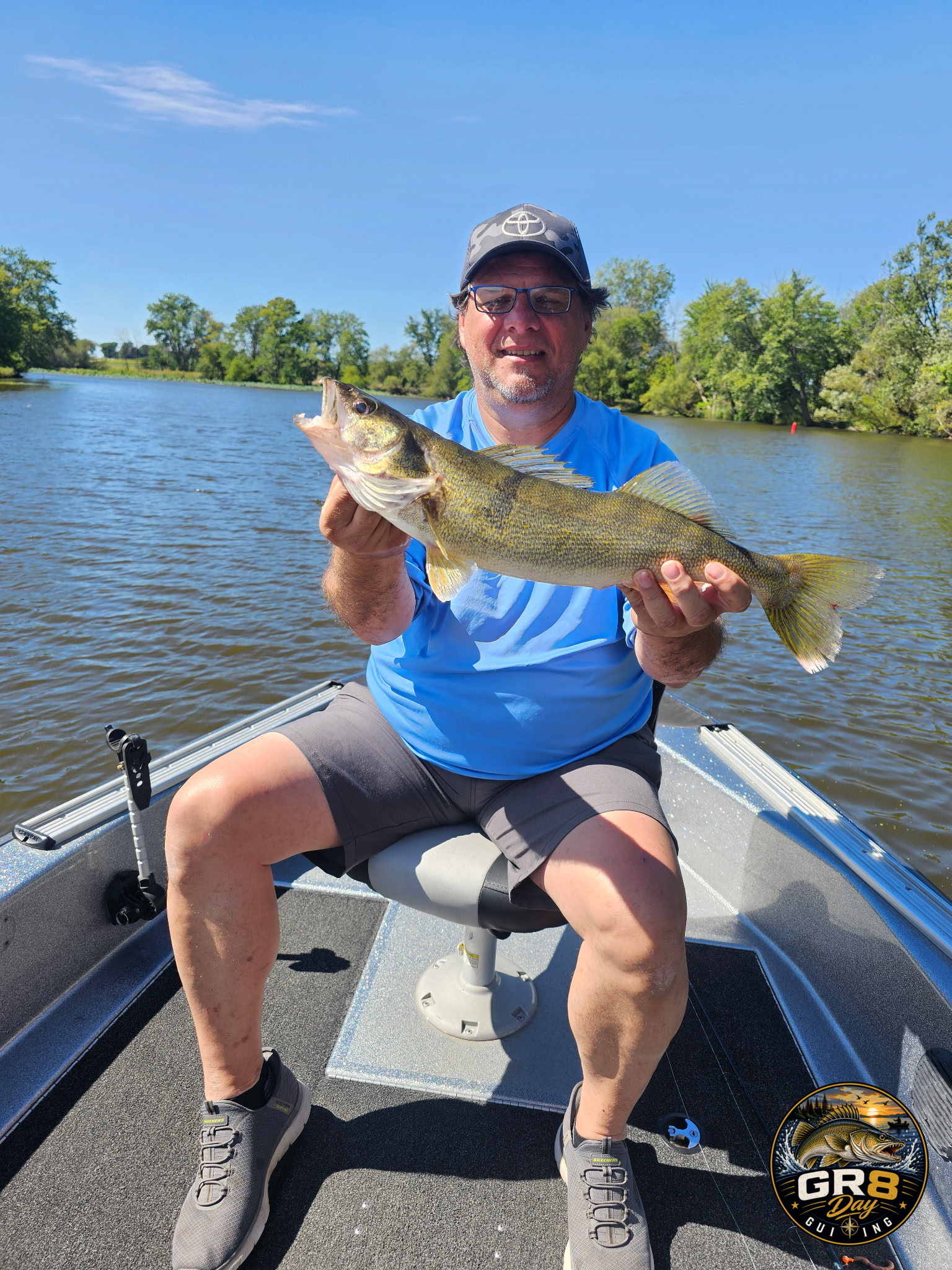 Open water fishing with Great Day Guide Service